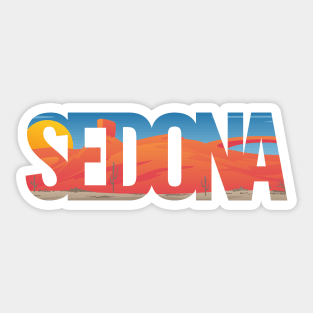 Sedona Arizona Scenic Typography Sticker